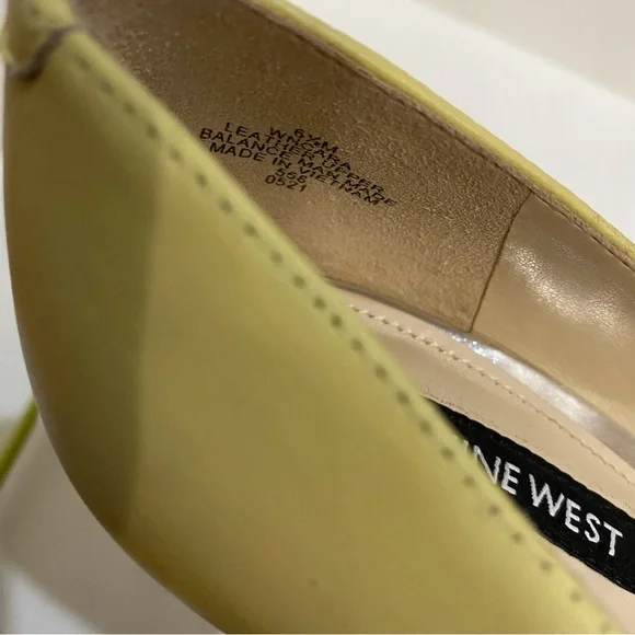 Yellow Block Heel Nine West Cara Pump Heels (Women’s 6.5) - Picture 12 of 12